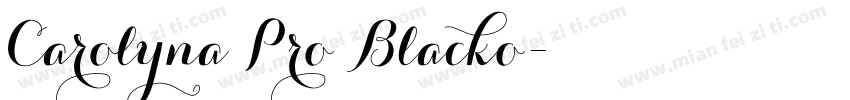 Carolyna Pro Blacko字体转换